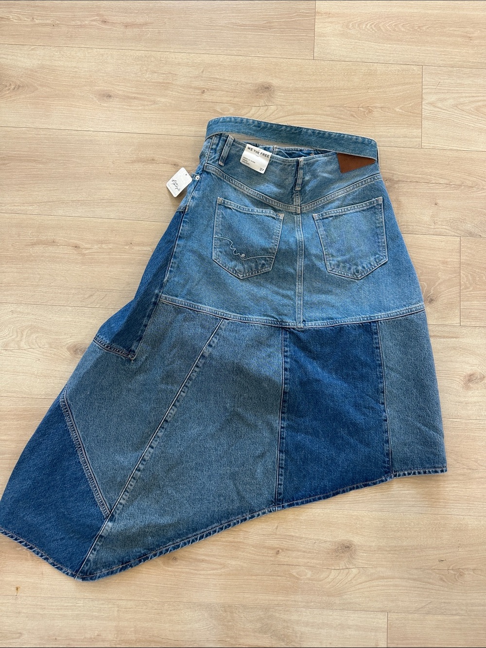 NWT We The Free Piece of Work Denim Midi Skirt - Picture 6 of 6